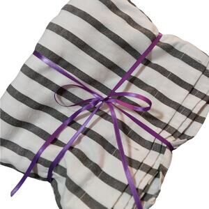 PROJECT 62! (TARGET) CHARCOAL GRAY & WHITE VERTICAL STRIPE SHOWER CURTAIN!